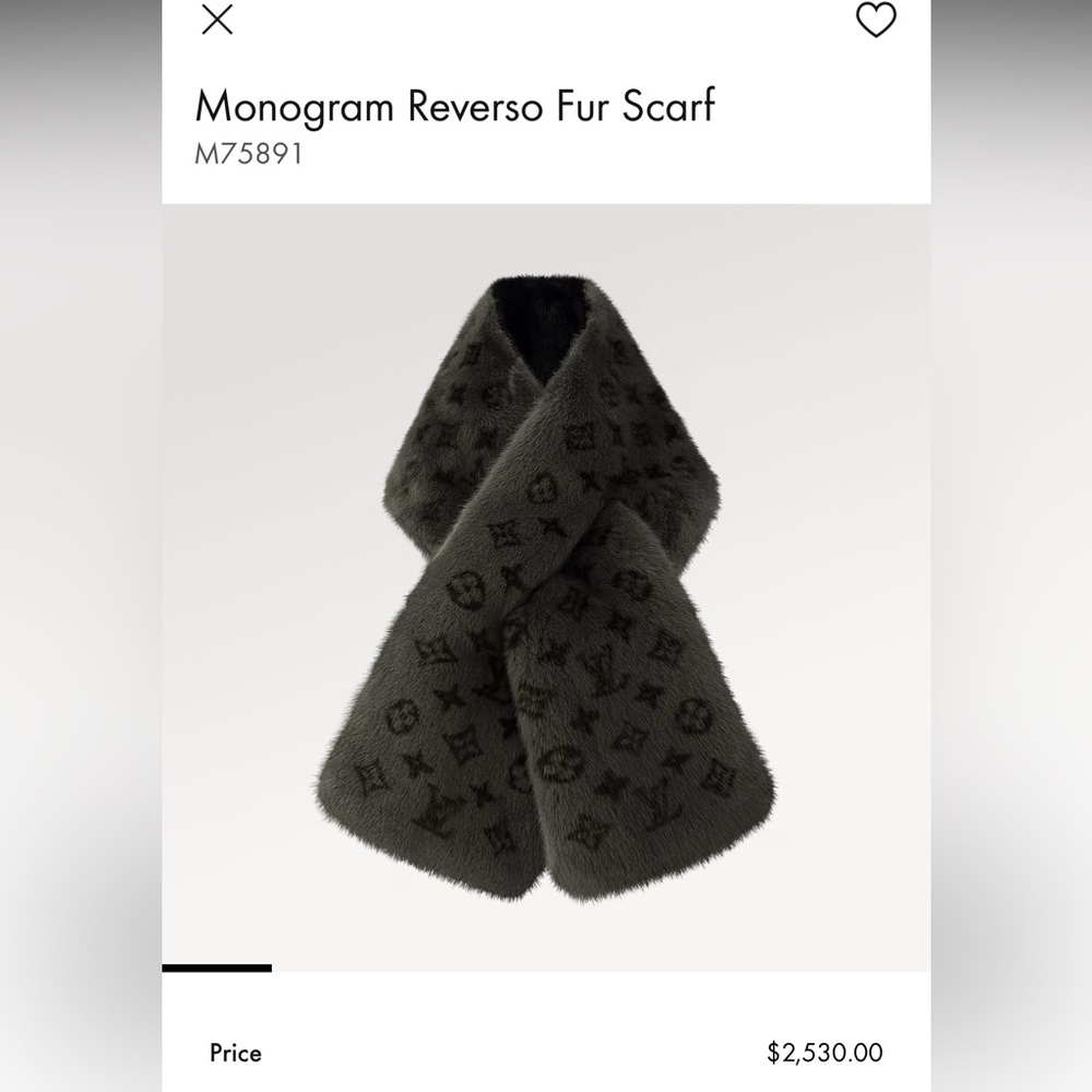 Louis Vuitton Monogram Reverso Mink Scarf - Picture 7 of 10